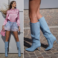 Stivale jeans chiaro