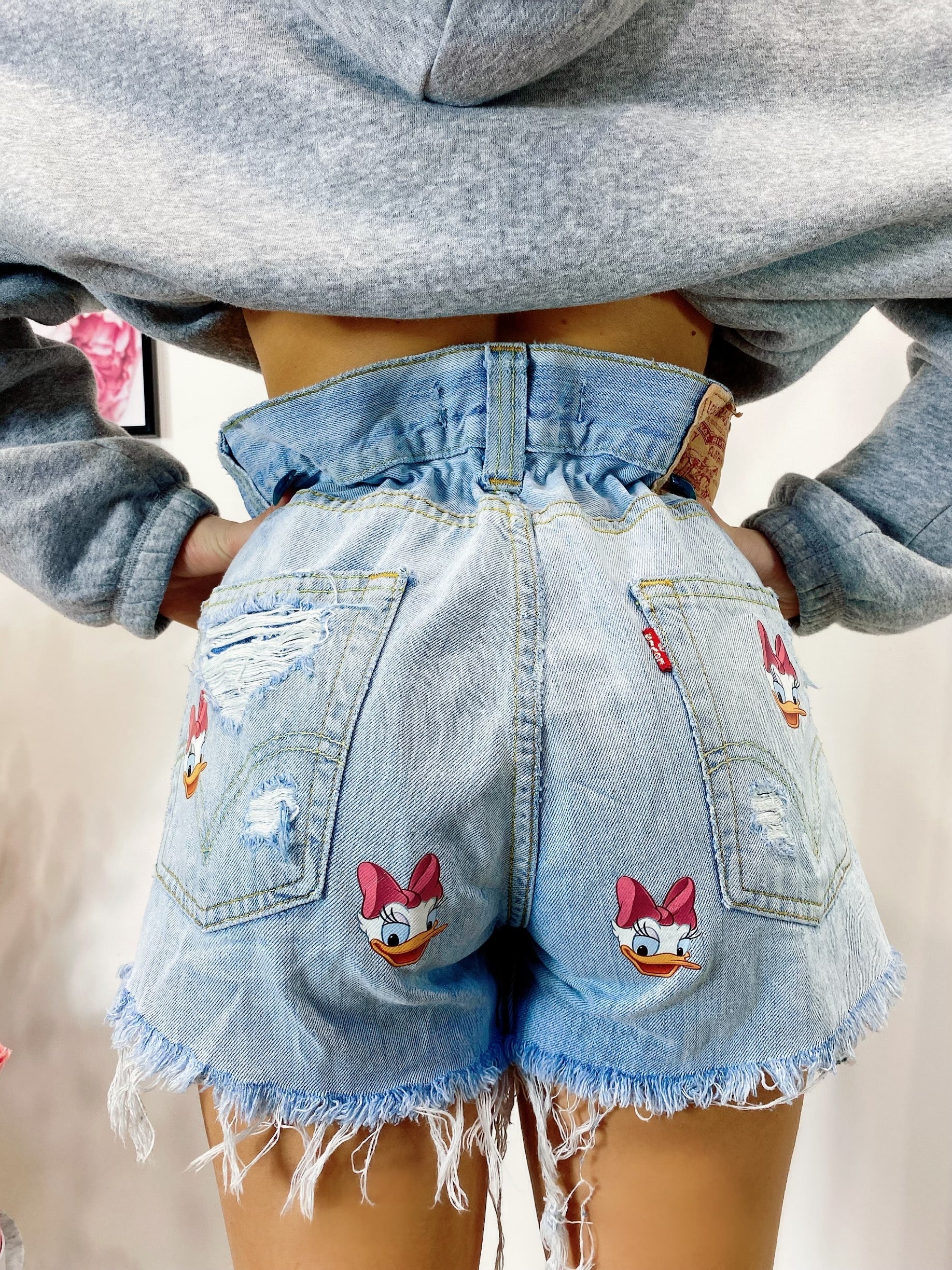 Short Levi’s Vintage con stampa Paperina bagno chiaro