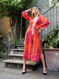 Kimono arancio con cintura
