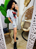 Completo sportivo maglia e short grigio