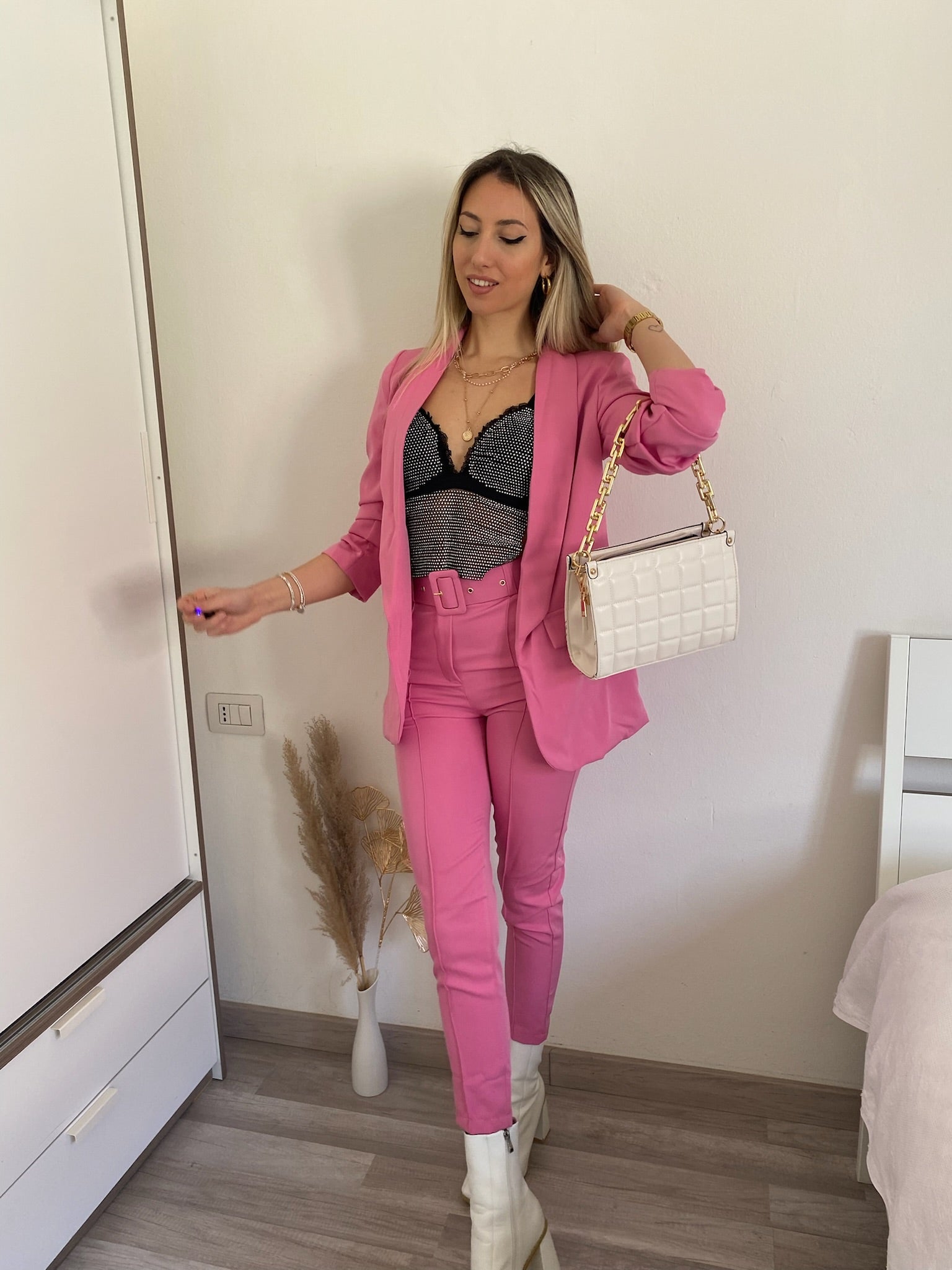 Completo giacca e pantalone Fuxia