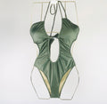 Body verde militare con incrocio