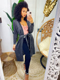 Cardigan in lurex argento