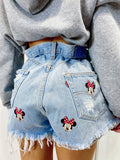 Short Levi’s Vintage stampa topolina e strappi