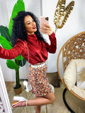 Gonna a fiori arancio