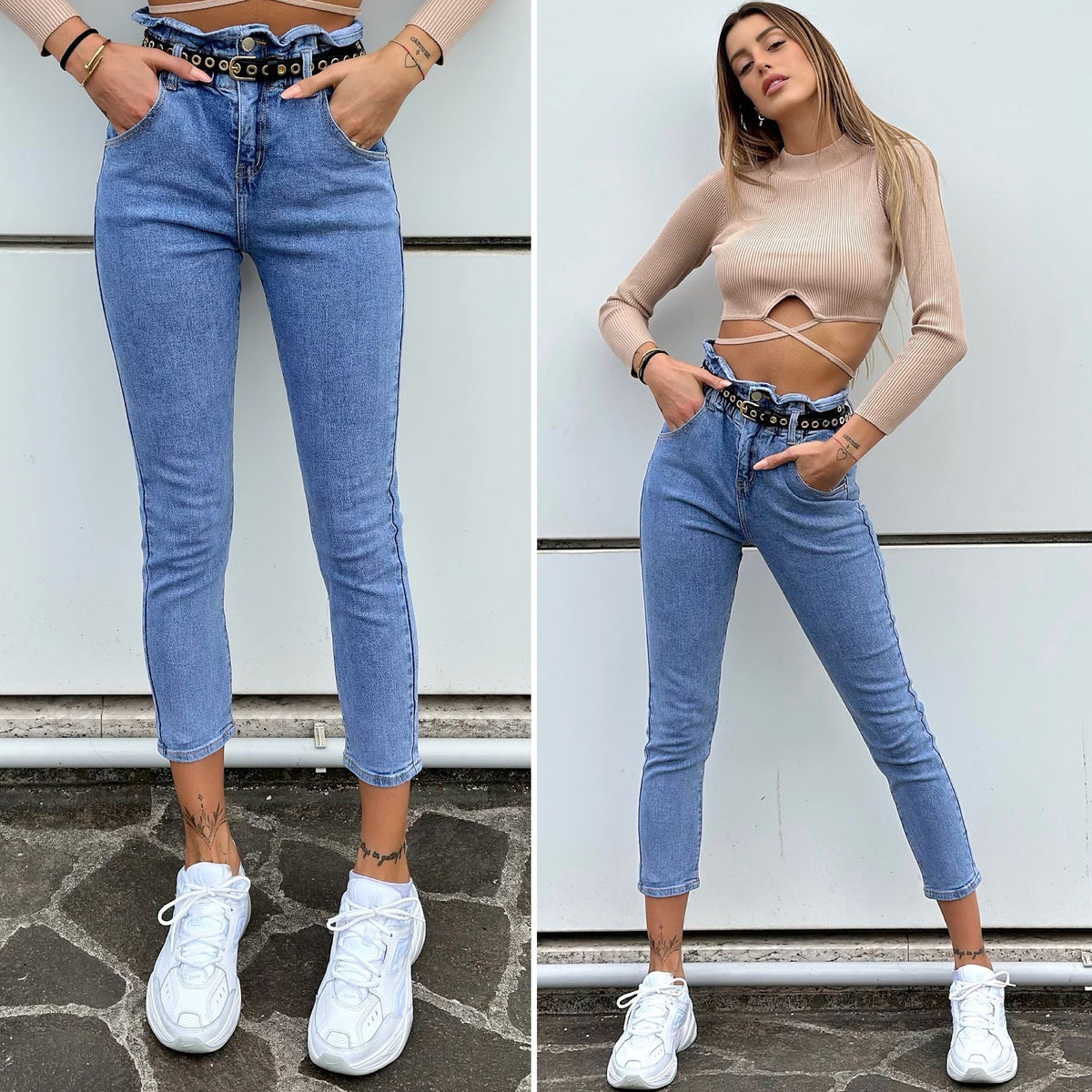 Jeans a caramella chiaro