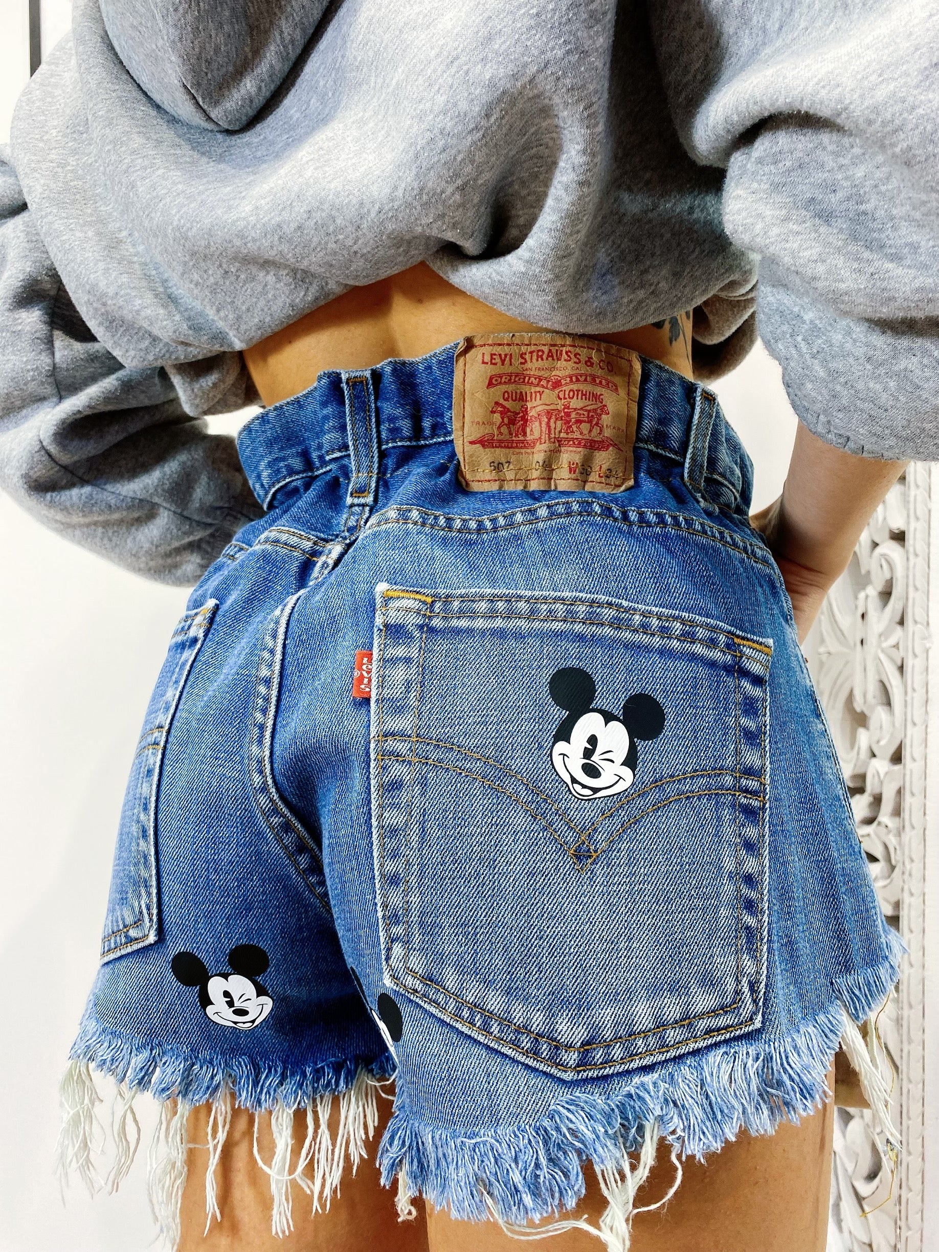 Short Levi’s Vintage con stampa topolino bagno medio