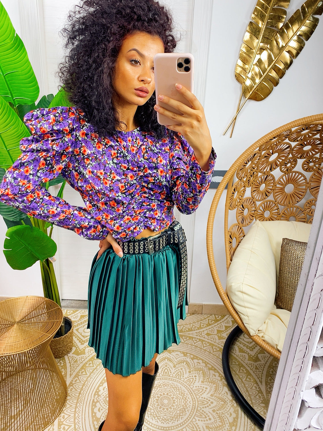 Blusa a fiorellini lilla