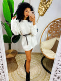 Maxi felpa easy bianca