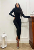 Tuta nera seduction con gioiello