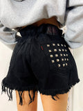 Short Levi’s Vintage nero con borchie