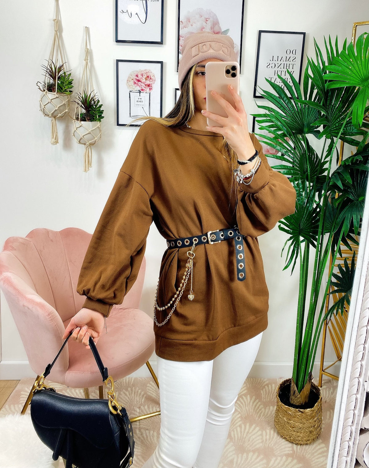 Maxi felpa easy camel