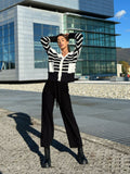 Pantalone di lana ampio nero