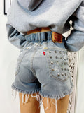 Short Levi’s Vintage con Borchie bagno grigio