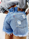 Short Levi’s Vintage bagno medio con strappi