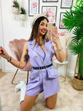 Tutina a Blazer con borsetta lilla