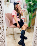 Completo sportivo con cintura Rosa