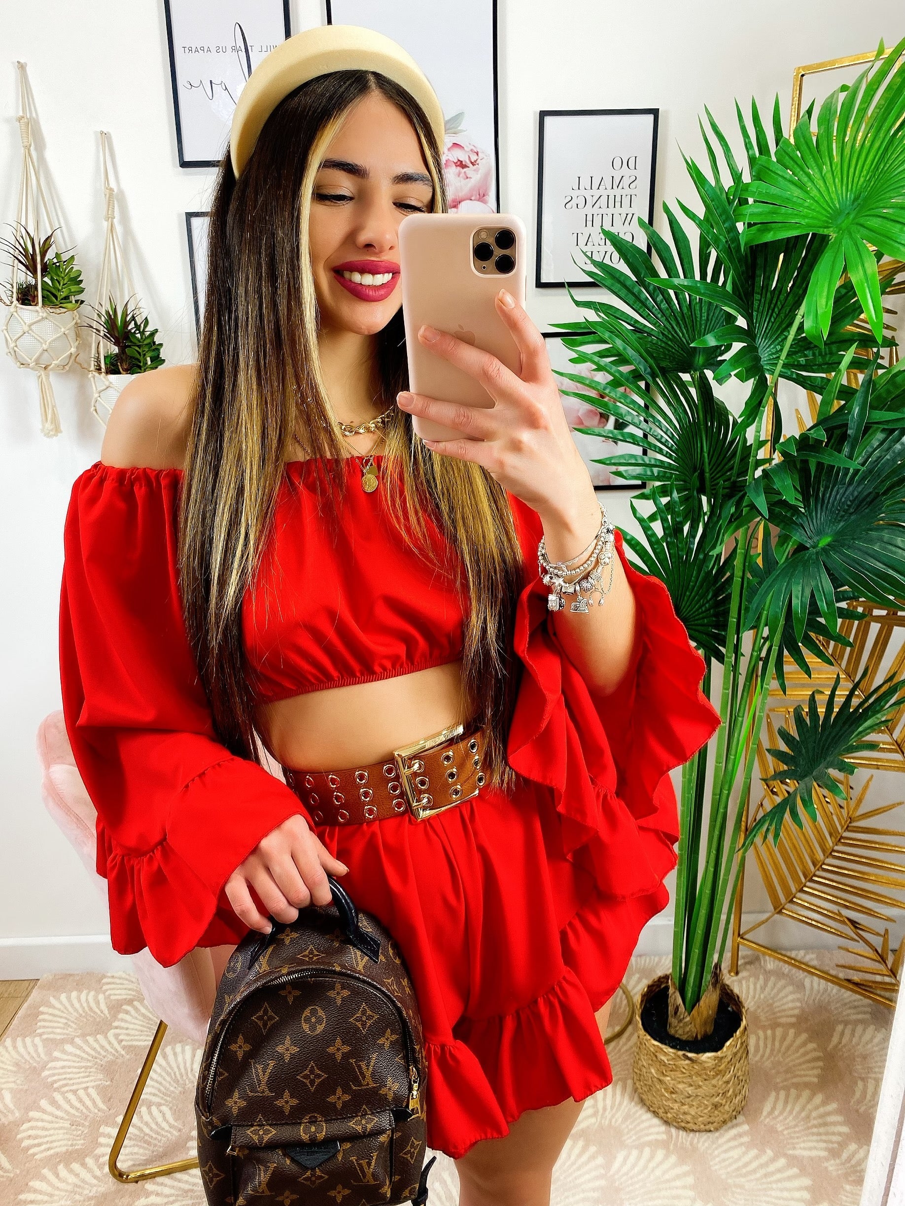Completo due pezzi rosso