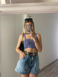 Top luxsequin blu