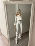 Completo top e pantalone bianco