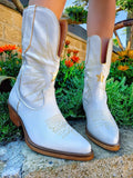 Texano bianco con stella oro