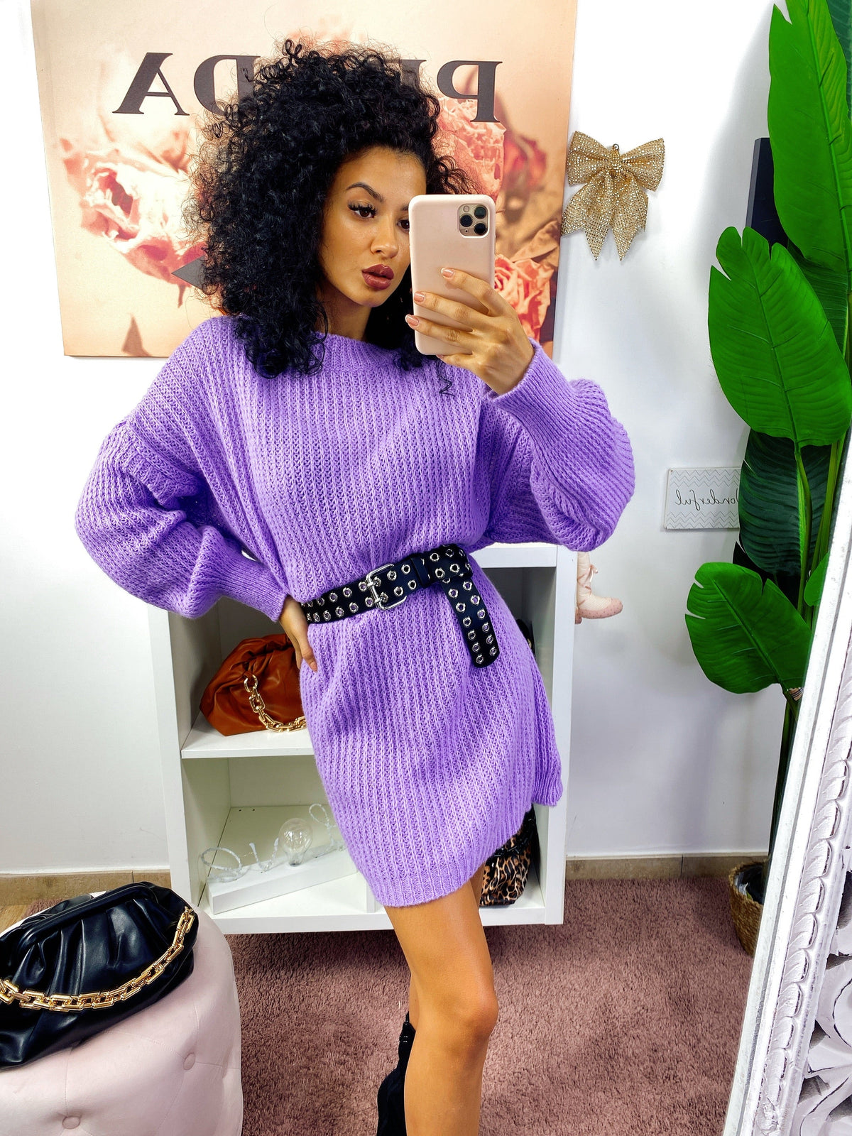 Abito in maglia Lilla