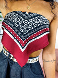 Top stampa bandana dettaglio Maculato