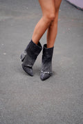 Tronchetto jeans nero