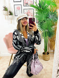 Cardigan con frange e cinta dettaglio Grigio nero
