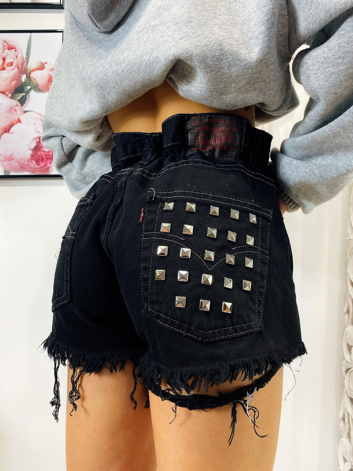 Short Levi’s Vintage con Borchie Nero