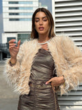 Pelliccia ecosoft beige