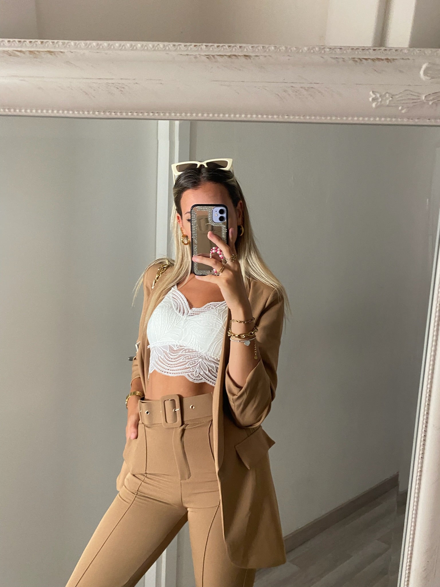 Completo giacca e pantalone Camel