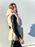 Smanicato in eco pelo beige