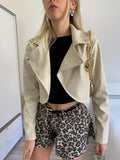 Giacchino beige crop