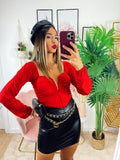 Body con ferretto rosso