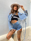 Top bianco e nero con V