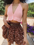 Top Crochet Rosa