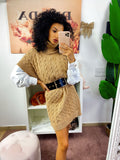 Abito in maglia Camel smanicato