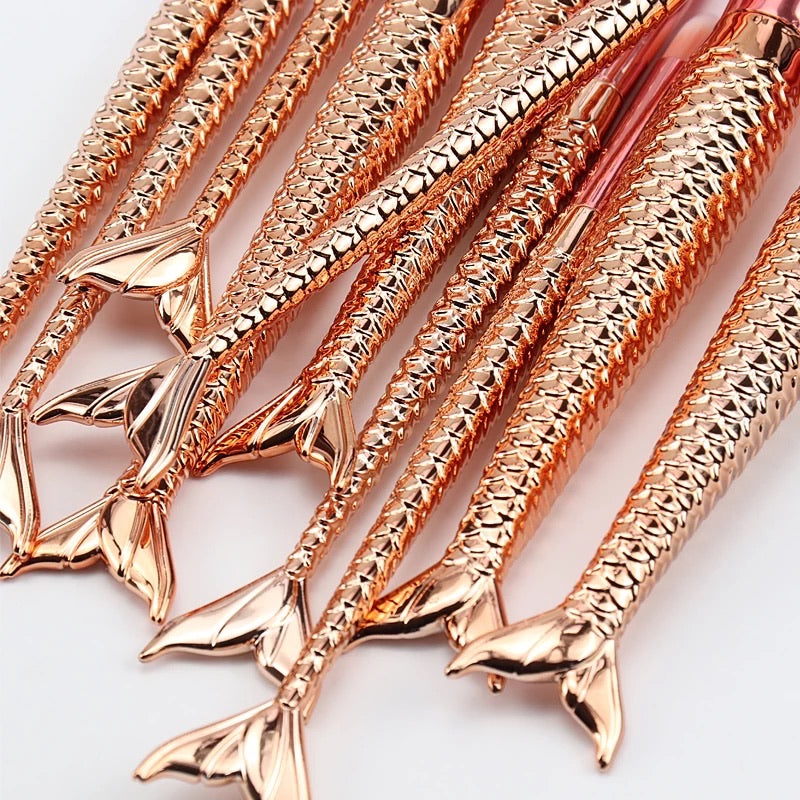 Set pennelli sirena Rosa Gold