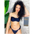 Bikini push up con top rouge floreale