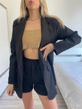 Completo giacca e short nero