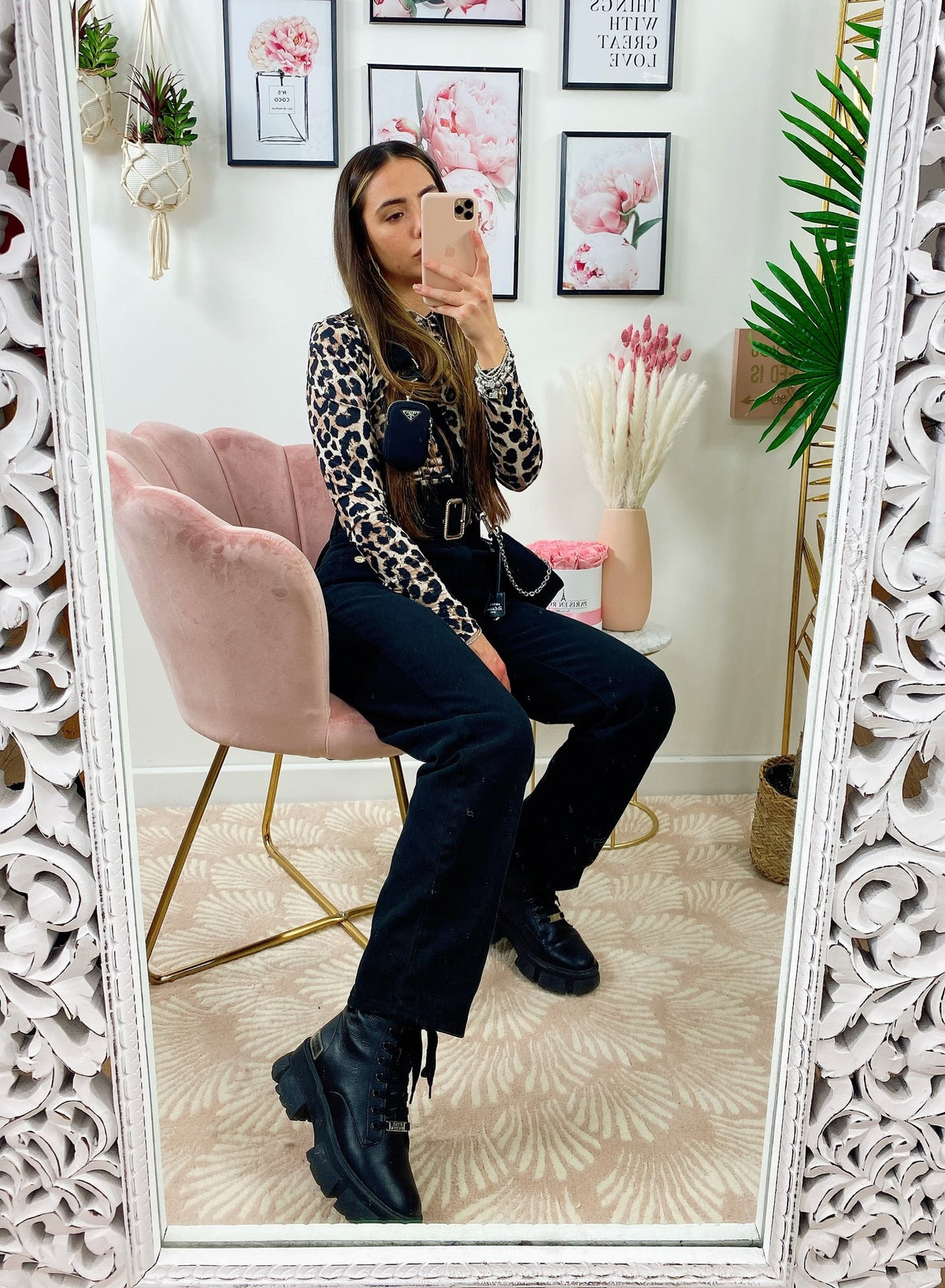 Jeans boyfriend nero con cintura compresa