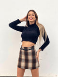 Gonna in tweed check brown