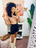 Maglione a trecce nude