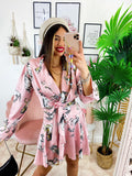 Kimono ad abito stampa cavallo Rosa