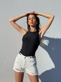 Short bianco con catene