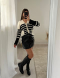 Cardigan bianco e nero
