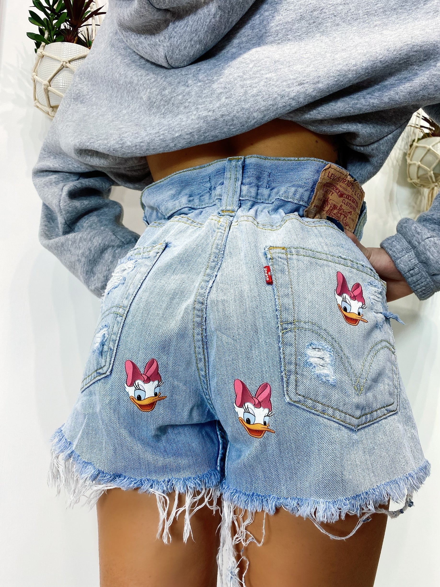 Short Levi’s Vintage con stampa Paperina bagno chiaro