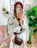 Giacca in tweed beige