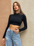 Maglioncino crop con bottoni